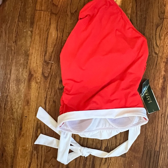 NWT: Vintage Halter Fiery Red/Orange One Piece Bathing Suit - Picture 4 of 6